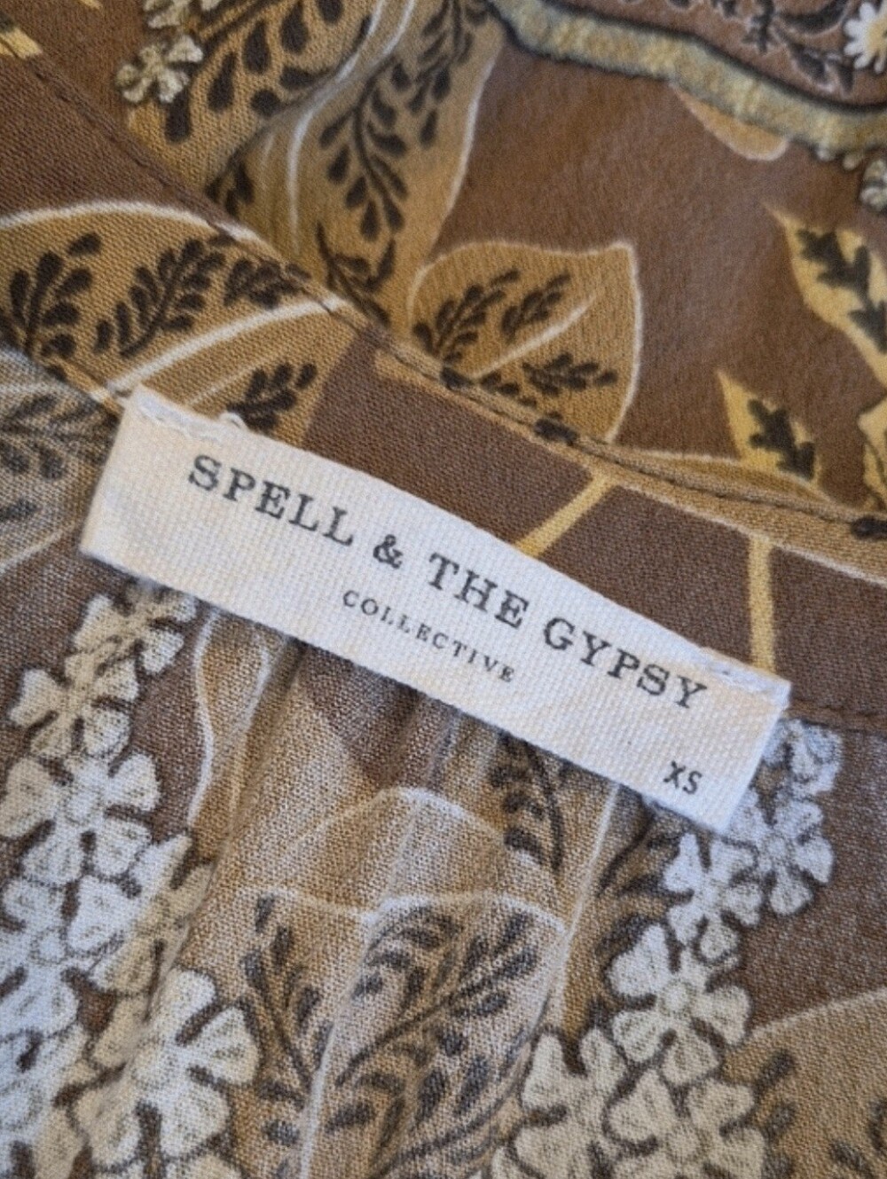 SPELL Spell & the Gypsy Collective Bianca Long Sleeve Floral Tunic Dress, XS - Picture 10 of 15